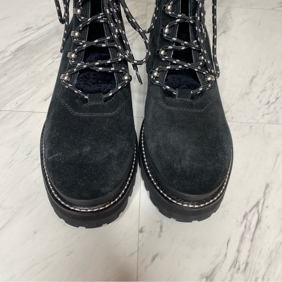 Marc Fisher Izzie Black Suede Lug Sole Boot 9 1/2 M - Picture 12 of 16